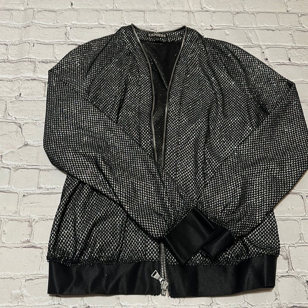 GLITTER BOMBER JACKET